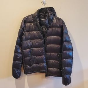 Herno black shiny puffer down padded short jacket size 48